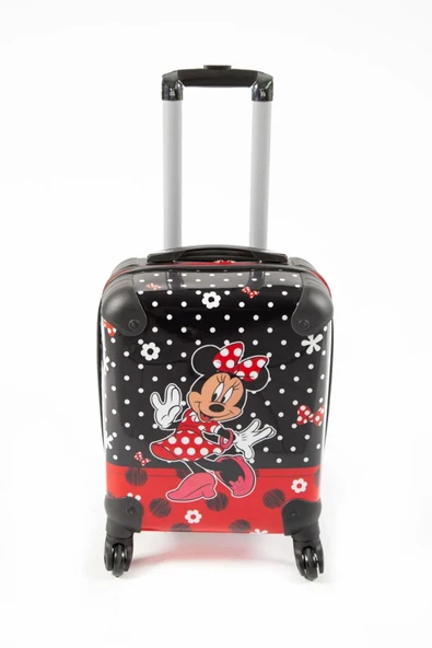 Nishev.com Evini Sev Mickey Mouse Woman Kız Çocuk Valizi – Kırmızı Siyah - 3