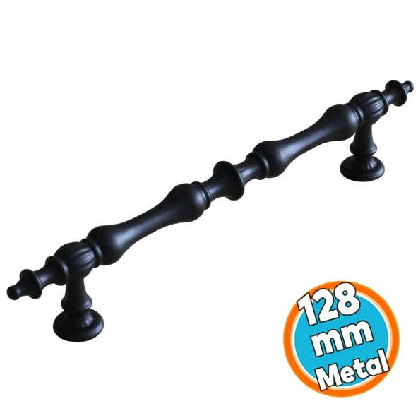 Mobilya Kulp Mutfak Dolabı Çekmece Dolap Kulpları Kapak Kulpu Kulbu Siyah 128 mm Metal