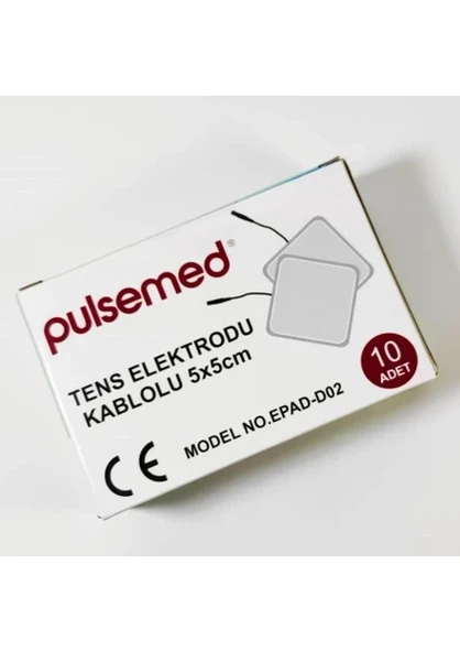 Pulsemed Tens Elektrodu Kablolu 5x5 cm 10 Adet