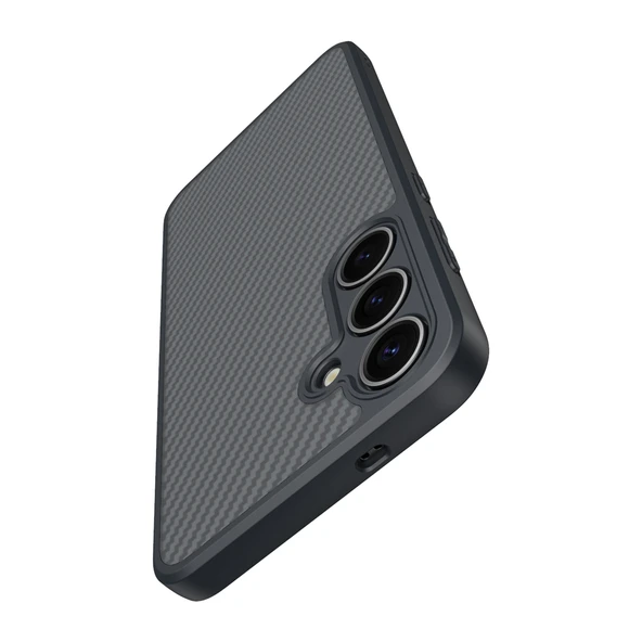 Galaxy S25 Kılıf Magsafe Şarj Özellikli Karbon Fiber Tasarımlı Elnino Kılıf - Resim 8