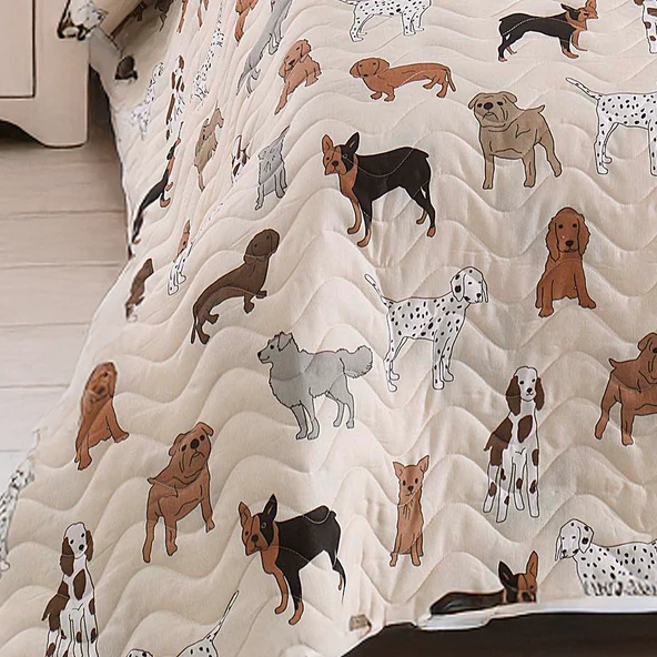 Kapitone Yatak Örtüsü Seti Tek Kişilik Havhav Krem - Resim 2