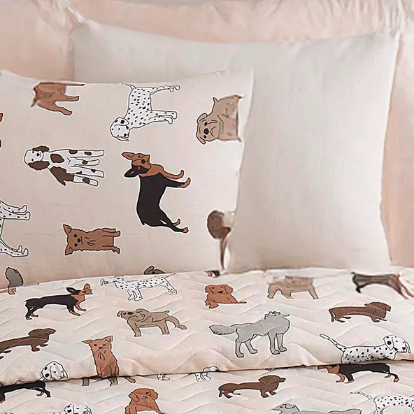 Kapitone Yatak Örtüsü Seti Tek Kişilik Havhav Krem - Resim 3