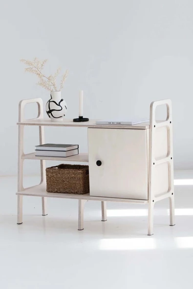 Woodesk Rovere, Ahşap, Dolap Ve Konsol, 120x90, Beyaz Renk Cpt4653-120