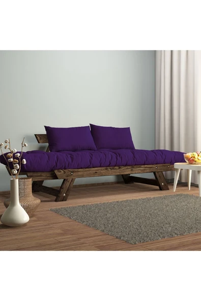 Woodesk  Adalar Modern Ceviz-mor Renk Ahşap Kanepe - 3