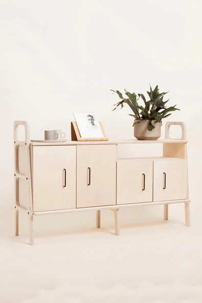 Woodesk Notte, Ahşap, Dolap Ve Konsol, 140x90, Natural Renk, Cpt4713-140