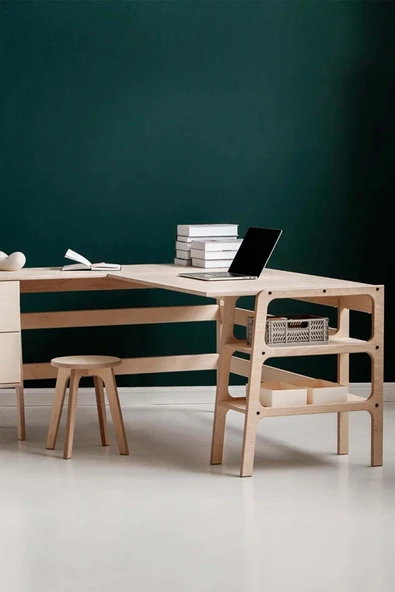 Woodesk  Origo Ahşap Çalışma Masası 177X65 Natural Renk CPT4643-100 - 3