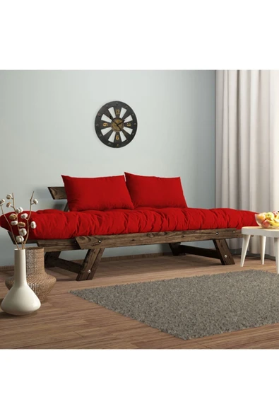 Woodesk  Adalar Modern Ceviz-kırmızı Renk Ahşap Kanepe Cpt8114-210 - 3