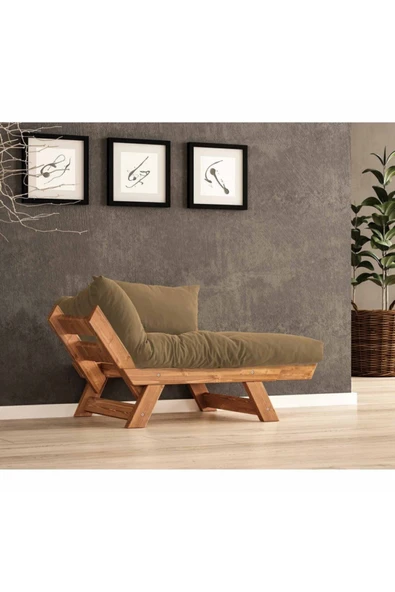 Woodesk  Adalar Masif Tik-camel Renk Berjer - 2
