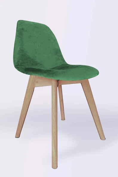 Woodesk  Dallas Ağaç Ayaklı, Yeşil Renk Sandalye Snd3022-yes - Resim 3