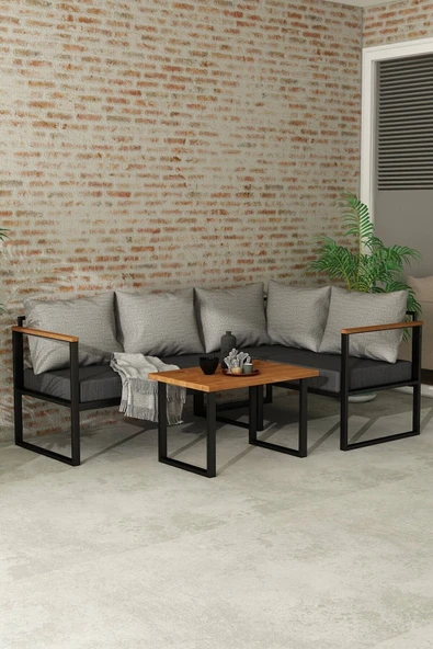 Woodesk  Nature Bahçe Köşe Koltuk Sehpa