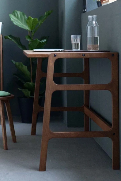 Woodesk  Ceres Ahşap Çalışma Masası 125x60 Tik Renk Cpt4632-125 - 2