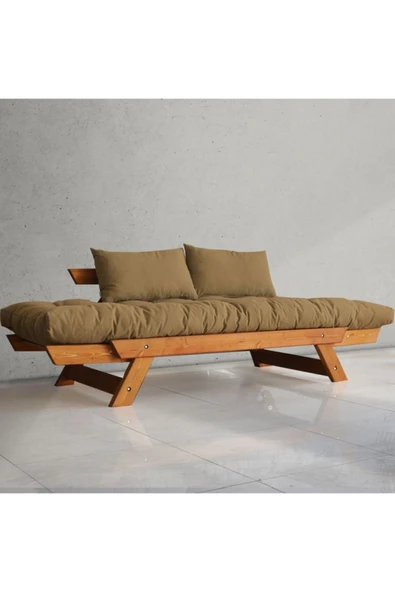 Woodesk  Adalar Modern Tik- Camel Renk Ahşap Kanepe - 3