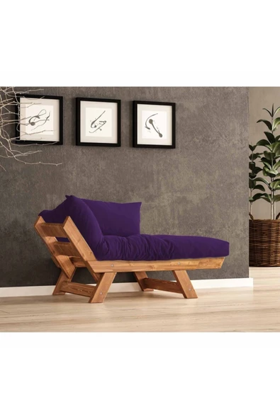 Woodesk  Adalar Masif Tik-mor Renk Berjer - 2