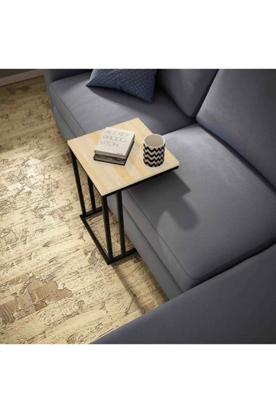 Woodesk  Masif Ağaç Natural Renk 40x40 Yan Sehpa Cpt2013-40