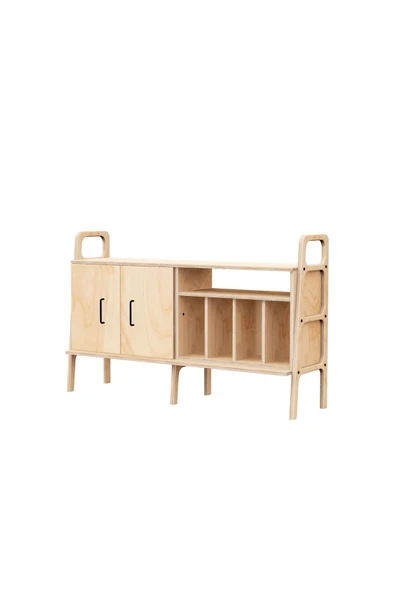 Woodesk  Vetro, Ahşap, Dolap Ve Konsol, 140x90, Natural Renk, Cpt4702-140 - 3