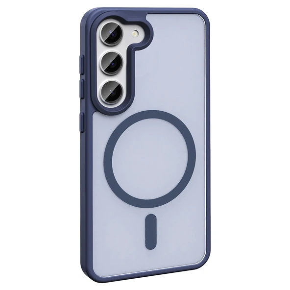 Galaxy S24 FE Kılıf Magsafe Şarj Özellikli Mat Arka Yüzey Sio Kılıf - Resim 8