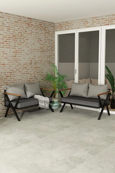 Woodesk  Begonvil Bahçe Takımı 2+2