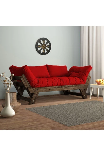 Woodesk  Adalar Modern Ceviz-kırmızı Renk Ahşap Kanepe Cpt8114-210