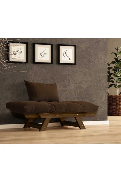 Woodesk  Adalar Masif Ceviz-kahve Renk Berjer - Resim 3