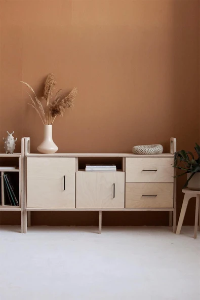 Woodesk  Vetta, Ahşap, Dolap Ve Konsol, 140x90, Natural Renk, Cpt4697-140