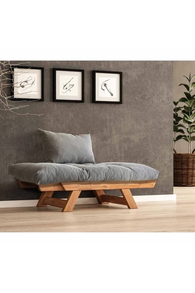 Woodesk  Adalar Masif Tik-gri Renk Berjer - Resim 3