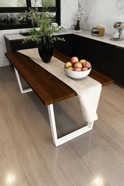 Woodesk  Tuana Masif Ceviz Renk 180x80 Yemek Masası