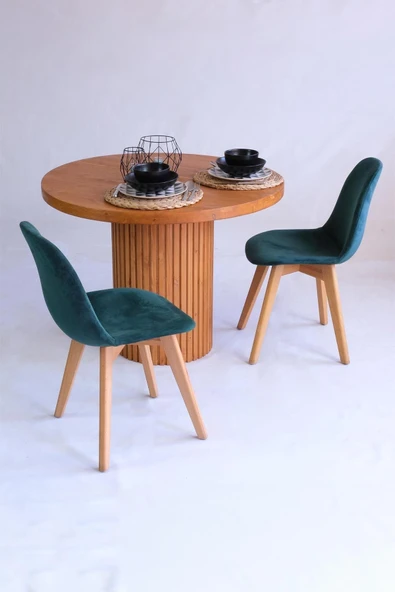 Woodesk  Cascade Masif Ahşap Yuvarlak Masa 120 cm