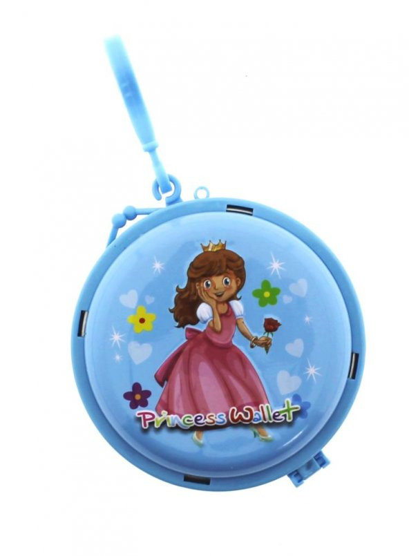 Prenses Mavi Metal Cüzdan