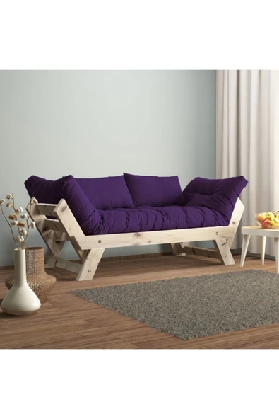 Woodesk  Adalar Natural-mor Renk Ahşap Kanepe