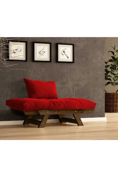 Woodesk  Adalar Masif Ceviz-kırmızı Renk Berjer - 3