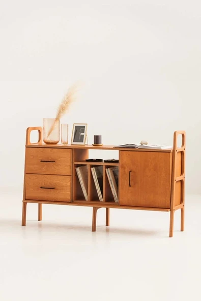 Woodesk  Brise, Ahşap, Dolap Ve Konsol, 140x90, Tik Renk, Cpt4688-140