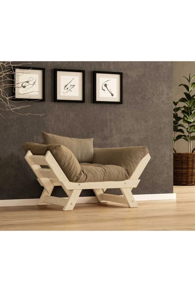 Woodesk  Adalar Masif Natural-camel Renk Berjer