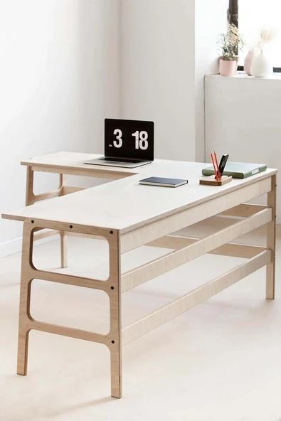 Woodesk  Zeytin Ahşap Çalışma Masası 180x60 Natural Renk Cpt4627-170