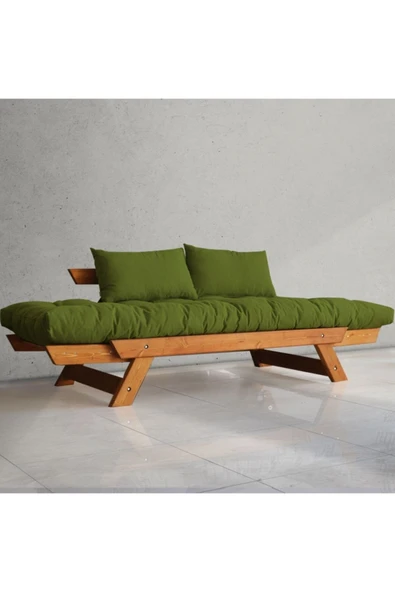 Woodesk  Adalar Modern Masif Ahşap Tik-yeşil Renk Kanepe - 3