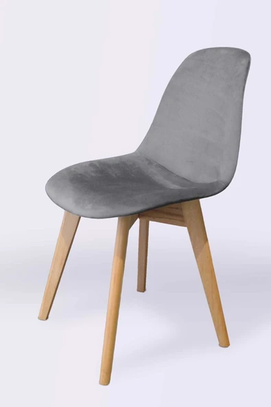 Woodesk  Dallas Ağaç Ayaklı, Gri Renk Sandalye Snd3023-grı