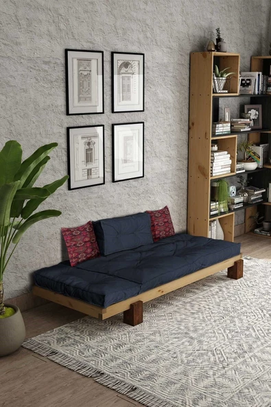 Woodesk  Arin Masif Natural-lacivert Renk Sedir Cpt8374-200 - Resim 2