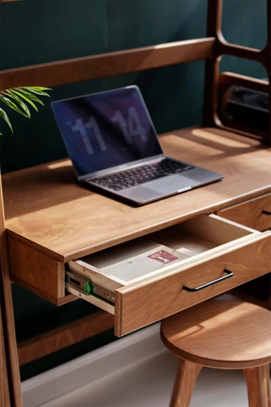 Woodesk  Brisa Ahşap Çalışma Masası, 140x120, Tik Renk, Cpt4641-120 - 4