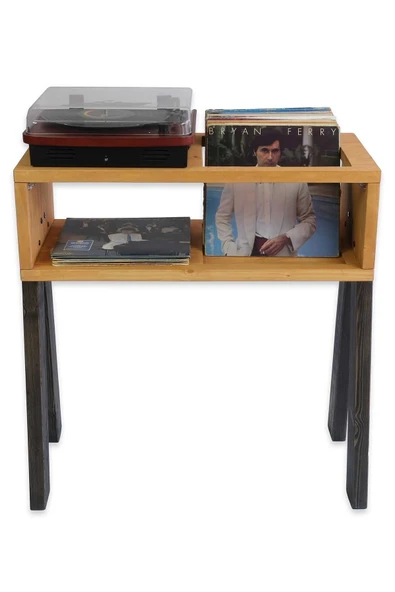 Woodesk  Rapina Masif Ağaç Pikap Ve Plak Standı - Resim 3