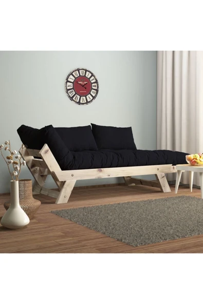 Woodesk  Adalar Modern Masif Ahşap Natural-siyah Renk Kanepe - Resim 2