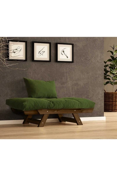 Woodesk  Adalar Masif Ceviz-yeşil Renk Berjer - 3
