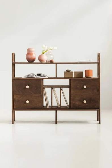 Woodesk  Fuerte, Ahşap, Dolap Ve Konsol, 140x115, Ceviz Renk, Cpt4687-140 - 2