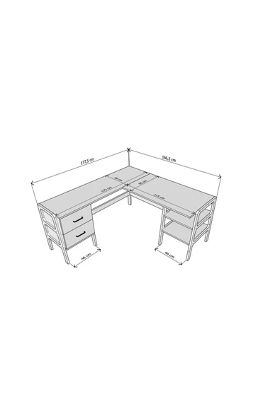 Woodesk  Origo Ahşap Çalışma Masası 177X65 Natural Renk CPT4643-100 - 6