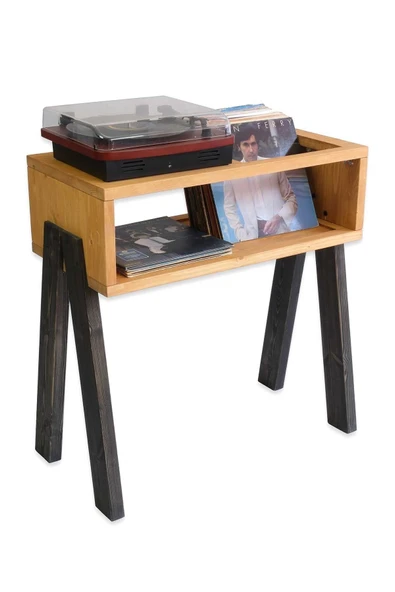 Woodesk  Rapina Masif Ağaç Pikap Ve Plak Standı - Resim 2