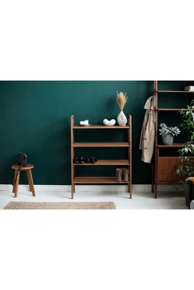 Woodesk  Faro, Ahşap, Ayakkabılık Ve Raf Sistemi, 115x75, Ceviz Renk, Cpt4728-75 - 2