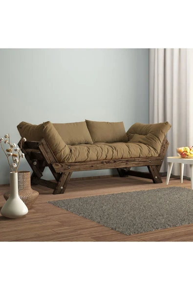 Woodesk  Adalar Modern Ceviz-camel Renk Ahşap Kanepe