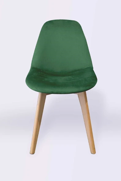 Woodesk  Dallas Ağaç Ayaklı, Yeşil Renk Sandalye Snd3022-yes - Resim 2