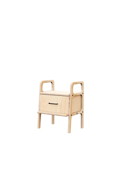 Woodesk  Gece, Ahşap, Çekmeceli Komodin, 50x65 - 3