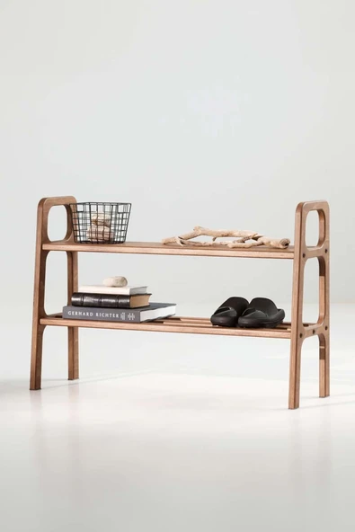 Woodesk  Escala, Ahşap, Ayakkabılık Ve Raf Sistemi, 100x65, Tik Renk, Cpt4734-100