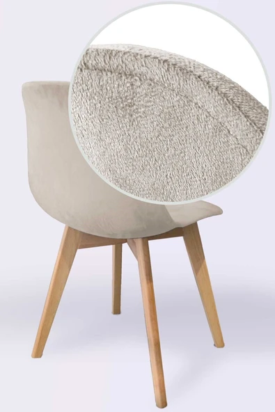 Woodesk  Dallas Ağaç Ayaklı, Bej Renk Sandalye Snd3021-bej - 4