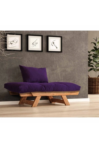Woodesk  Adalar Masif Tik-mor Renk Berjer - 3